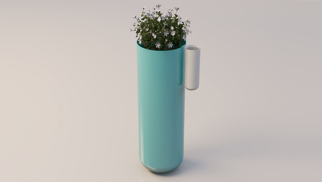 TIMO | planter with optional ashtray | 2024